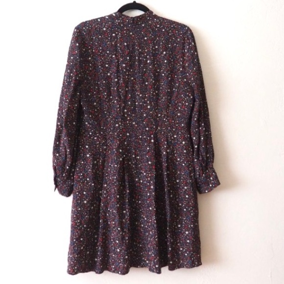 Madewell - Balsam Long Sleeve Tie Neck Dress in Starry Night - Picture 9 of 12